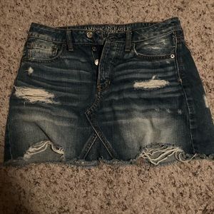 AE denim mini skirt.